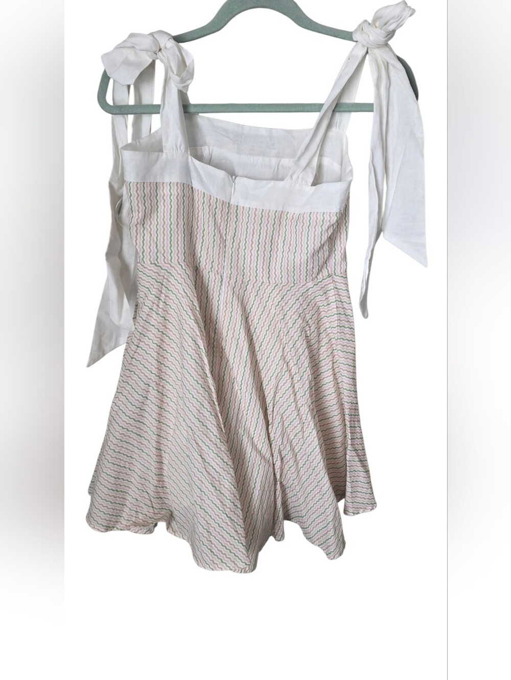Petal And Pup Polina Tie Strap Cotton & Linen Mini dress Small - Picture 5 of 6